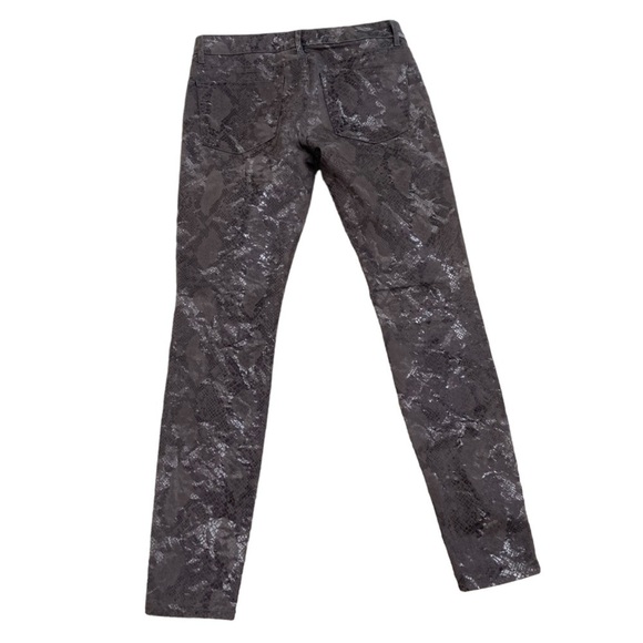 Rich & Skinny metallic gray python animal print skinny jean low rise size 28 - Picture 2 of 6